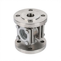 Moniteur de débit d'eau à bride en acier inoxydable poli Hongyu avec jauge de niveau d'huile et fenêtre d'observation de l'impeller usinée CNC