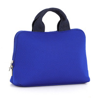 Nouveau sac à main pour femme, design tendance, couleur bleue, tissu denim, fermeture à glissière, sac à main en néoprène, logo personnalisable pour femmes