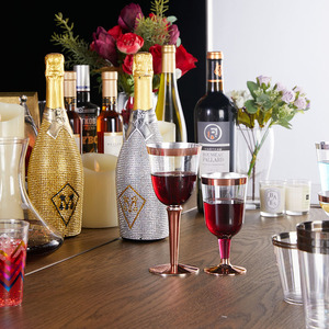 <span class=keywords><strong>Copas</strong></span> <span class=keywords><strong>de</strong></span> Vino <span class=keywords><strong>de</strong></span> Plástico Reutilizables Transparentes Clásicas <span class=keywords><strong>de</strong></span> 12 oz, Estilo ROMANO, Ecológicas, PS, 8 Piezas/Caja, <span class=keywords><strong>para</strong></span> Uso en el Hogar y Bar - Product Image 4