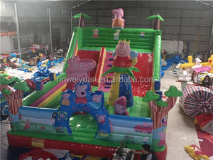 Castillo hinchable <span class=keywords><strong>casa</strong></span> hinchable con tobogán Peppa's Joyful Party Slide Commercial Factory Supply - Product Image 6