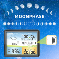 Thermo-hygromètre, station météo sans fil, prévisions météo LCD, réveil avec fonction snooze, ABS, ODM/OEM, usage domestique, garantie 1 an