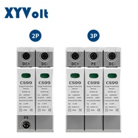 DC1000V 3P protecteur de surtension photovoltaïque T2 Type dispositif de Protection contre la foudre 40kA Max courant de décharge cuivre pour électronique