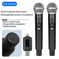 Micrófono WX8 Tipo-C para Teléfono, Micrófono USB Plug and Play para Grabación en PC, Micrófonos Inalámbricos Portátiles para Smartphones