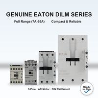 Eaton Moeller DILM25-10N Kontaktor AC 25A 230V Coil 1NO Aux 3 Kutub 50/60Hz Kontaktor Magnetik untuk Motor AC Pemasangan Rel DIN