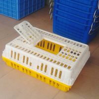 Cage de transport pour volailles, boîte de transport pour poulets de chair et poussins, en treillis métallique noir, maille à haute efficacité, application en tissage plat