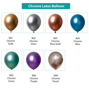 Palloncini Metallici Cromati in Lattice da 12 Pollici per Decorazioni di Compleanno, Fornitore all'Ingrosso di Palloncini Premium - Product Image 6