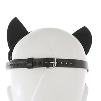 Vente en gros de masque facial SM Fox en cuir masque facial sexy PU de style bal de promo