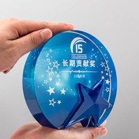 Nouveau design de trophée en cristal personnalisé, récompense en cristal vierge avec impression UV de haute qualité pour cadeau souvenir
