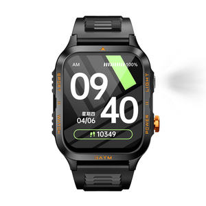 Montres connectées d'extérieur pour hommes, 880 mAh, lampe de poche, appels Bluetooth, étanches 3 ATM, montres de sport et de fitness, moniteur de santé, notifications de messages pour femmes - Product Image 3