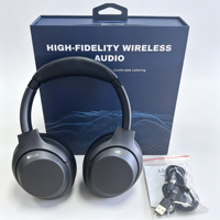 Casque de jeu personnalisable supra-auriculaire avec suppression active du bruit (ANC), haut-parleur audio 40 mm, batterie rechargeable 400 mAh