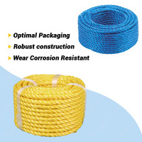 Cordage en polypropylène torsadé à 3 brins haute résistance, corde de mouillage marine à haute tension pour quai de navire