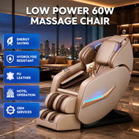 Fauteuil de massage basse consommation 60W, en cuir PU résistant à l'hydrolyse, idéal pour l'hôtellerie, fournisseur OEM