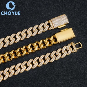 Collar de Cadena Cubana de Plata de Ley 925 Chapado en Oro con Moissanita, Estilo Hiphop para Hombre, Joyería para Uso Diario - Product Image 5