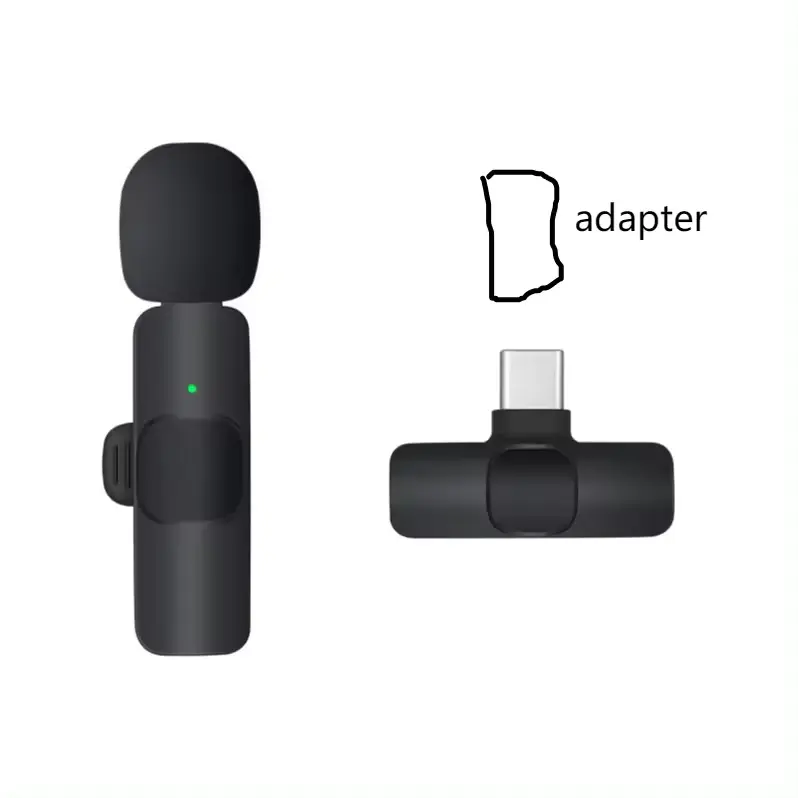 Micrófono de sincronización automática Lavalier de solapa inalámbrico Plug-Play para teléfonos Android
