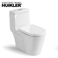 HUIKLER toilettes en céramique à gravité Commode, chasse d'eau en forme de S et de P