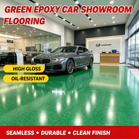 Peinture liquide autolissante professionnelle à base d'époxy et de sable coloré, application au truelle pour garage, entrepôt, atelier