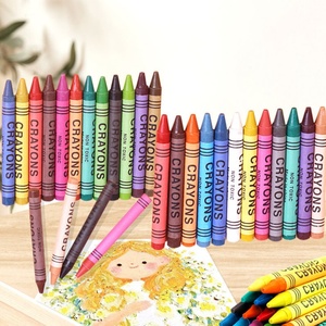 Crayons de cire multicolores, jouets éducatifs pour enfants, ensemble de dessin, sans salissure sur les mains, lavables, à base d'eau, fournitures artistiques unisexes, boîte de couleurs - Product Image 1