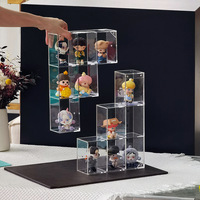 Présentoir en acrylique personnalisé Bubble Mart support de rangement multicouche anti-poussière pour boîte aveugle Labubu accessoires de jeu de figurines