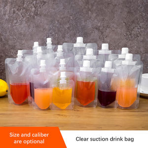 500ML 5L Eau Petite Pochette de Jus Alimentaire de Haute Qualité Nourriture pour Animaux 50 Ml Transparent Personnalisé Réutilisable 250Ml Sac à Bec - Product Image 2