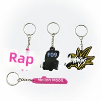 Porte-clés en PVC souple, modèle 009, style simplicité transfrontalière, personnalisable avec lettres de dessin animé, imprimable pour publicité