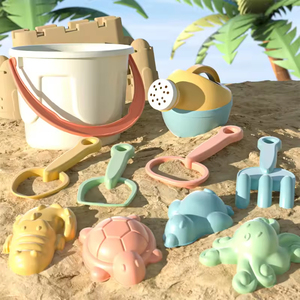 ชุดของเล่นชายหาดพับได้ 11 ชิ้น ชุดถังพลาสติกสีสันสดใสแบบพับได้ พร้อมแม่พิมพ์ทราย <span class=keywords><strong>พลั่ว</strong></span> และบัวรดน้ำ สำหรับเด็ก เล่นกลางแจ้ง ท่องเที่ยว - Product Image 4