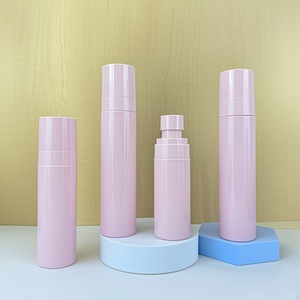 Hot Sale Stock Ready to Ship Pet Recycled 100ml pink Toner Bottle 60ml 80ml 100ml pink Plastic Cosmetic Set Bottles - Product Image 1