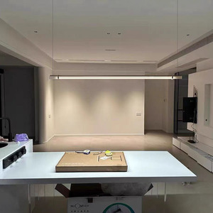 Lámpara Colgante de Vidrio Lineal Minimalista Italiana para Comedor, Lámpara de Techo Geométrica de Alta Gama, Estilo Nórdico para Vestíbulo y <span class=keywords><strong>Bar</strong></span> - Product Image 2