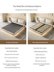 XTB-011 Modern sederhana tempat tidur ganda pabrik langsung kulit ukuran Queen/King kerangka kasur fitur dapat diperpanjang untuk perabotan kamar tidur - Product Image 4