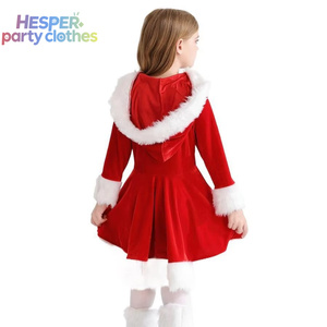 HESPER 2026 Nueva Actualización Disfraz de Terciopelo con Capucha para Niñas, Traje de Santa Claus, Vestido de Navidad para Niños, Fiesta, Festival - Product Image 3