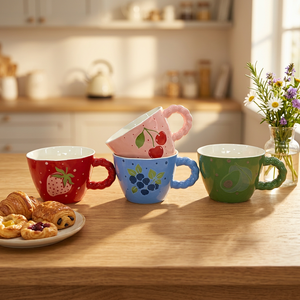 <b>Cute</b> Design Fruit Series Classic Porcelain Milk <b>Mug</b> Camping Dishwasher & Microwave Safe - Product Image 1