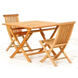 Outdoor Furniture Folding Garden Table and Chair Set Teak Wood Outdoor Garden Sets