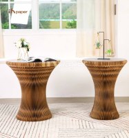 Table pliante en papier kraft alvéolé Spazepaper Rome pour bureau et thé