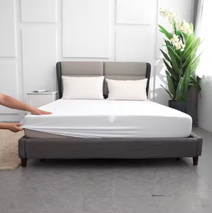 Toalla de rizo de algodón antideslizante personalizada a prueba de agua silenciosa de colchón de espuma lavable cama <span class=keywords><strong>tipo</strong></span> protector de colchón alfombrilla de cama - Product Image 3