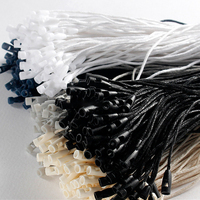 Vente en gros d'étiquettes suspendues en corde de cire de 8cm 20cm, ficelle d'étiquettes volantes en plastique, corde d'étiquettes suspendues
