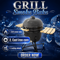 KIMSTONE 28 pouces de pierre motif multifonctionnel grande capacité Kamado Grill légumes Pizza et viande peuvent tous être grillés