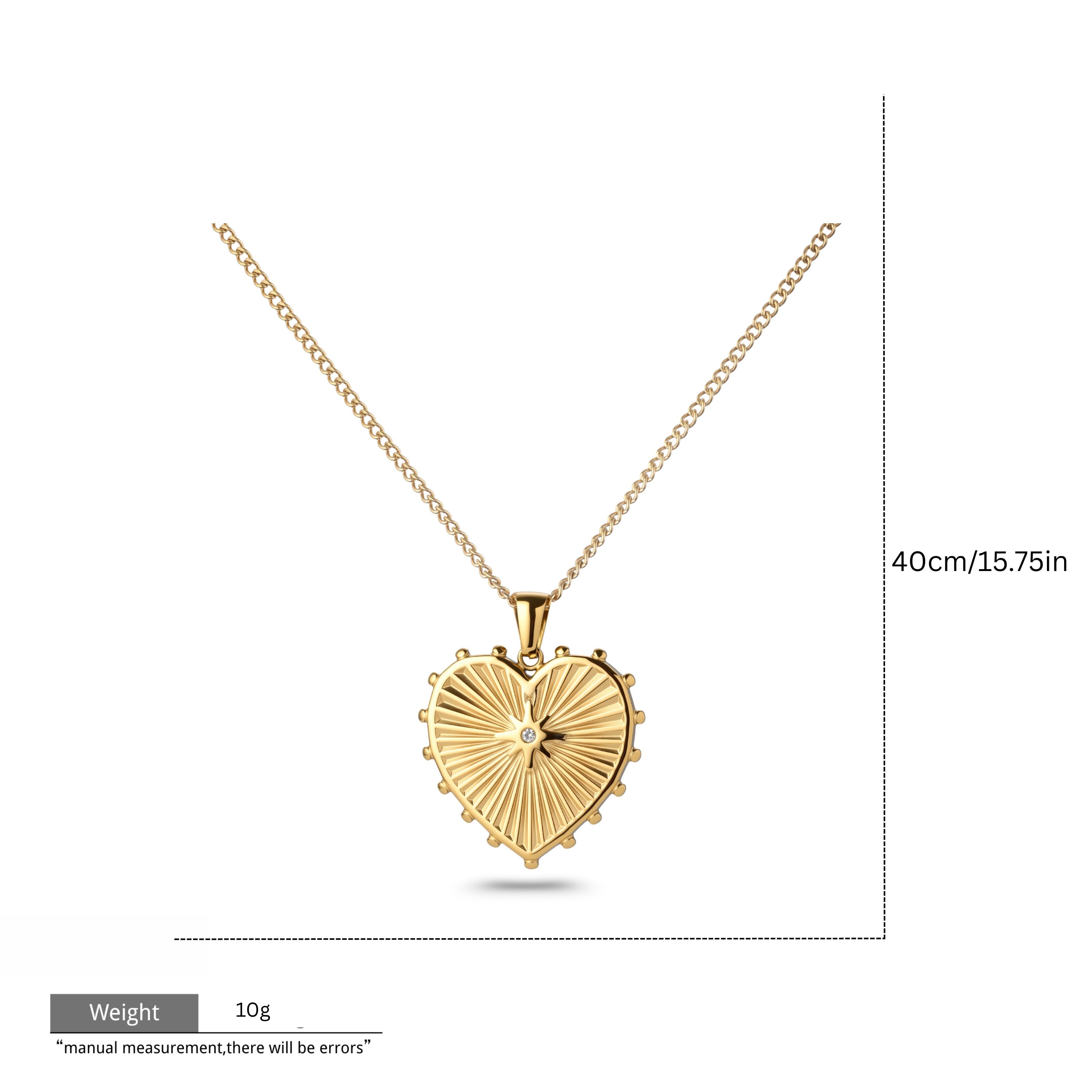 Cuore in oro acciaio inossidabile GRJ3006N