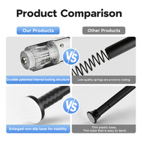 YIJIALE Factory Direct Low MOQ 25mm Tension Shower Rod Heavy Duty 0.45-0.55m Rust Resistant Twist Lock Towel Rod Bathroom