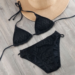 Conjunto de bikini retro hueco XXL de lujo de una pieza con tirantes, push-up, cintura bajo el busto, tiras en V, de secado rápido, sexy, de 2 piezas para playa - Product Image 3