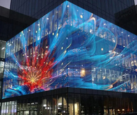 Écran LED transparent imperméable pour extérieur, haute luminosité, pour la publicité sur les façades de bâtiments