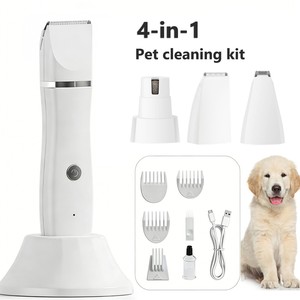Cortadora Eléctrica para Mascotas JiaBei de 15.5 cm, Blanca, de Plástico, a Batería, Multifunción, Herramienta de Peluquería Canina - Product Image 1