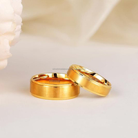 Bague de mariage en titane certifiée au design simple et tendance, sertissage invisible, plaqué or noir, pour homme et femme, idéale pour fiançailles, anniversaire, fête