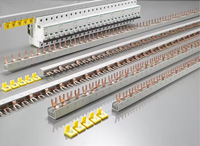 Barre omnibus en cuivre de type broche 2P 63A pour distribution de mise à la terre de disjoncteurs électriques de panneau