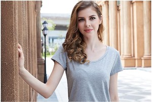 Organic Bamboo Short Sleeve V Neck Ladies Plain T <strong>Shirt</strong> Tops Women <strong>White</strong> Bottom T <strong>Shirts</strong> Custom Printed t <strong>Shirt</strong> Woman Bamboo - Product Image 3