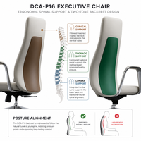 Chaise de bureau de direction à dossier haut en cuir, chaise pivotante en cuir Nappa, 4 positions d'inclinaison, chaise de direction pour bureau