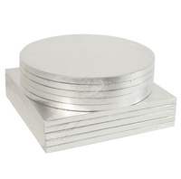 Plateau à gâteau robuste de 12 mm d'épaisseur avec bord lisse, en carton ondulé rond