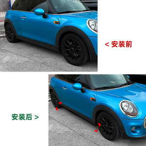 Minifaldones Laterales en Negro Piano con Textura de Fibra de Carbono ABS F56 F57 2014 2024 - Product Image 4