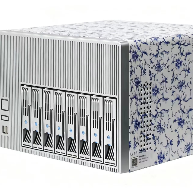OEN ODM NAS-08 8Bay Hot Swap Server Chassis, Micro-ATX/Mini-ITX, 1U PSU, 3.5" HDD & 2.5" SSD, 9025S/6025S Fans for Home/Office