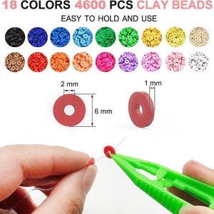 Polymer Clay <b>DIY</b> Jewelry Making <b>Kit</b> With Beads Charms Tools For Bracelet Necklace Crafting Supplies Mixed Shapes Round - Product Image 3