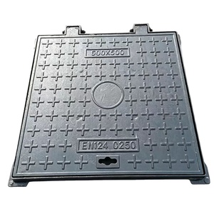 Couvercle de regard rectangulaire en <span class=keywords><strong>fonte</strong></span> ductile robuste D400 <span class=keywords><strong>60x60</strong></span> avec surface peinte pour les installations routières - Product Image 3