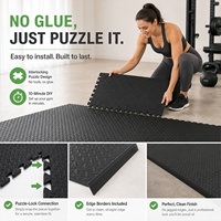 VIGFIT Tapete de Yoga y Ejercicio de Espuma EVA, Losetas Entrelazadas para Gimnasia, MMA, Ejercicio en Casa, Protección para el Suelo